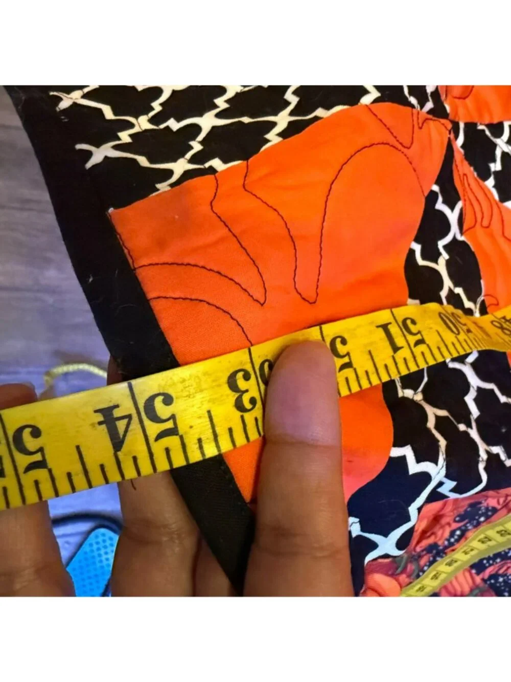 Handmade Halloween Patchwork Quilt 54x43 Reversible Black Cat Pumpkin Throw